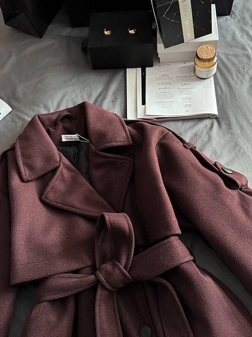 Женское короткое утепленное пальто оверсайз 42-46 Шоколад Одесса - изображение 10