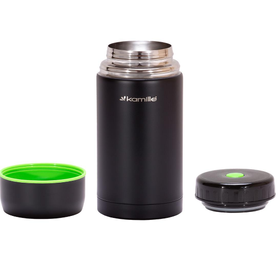 Термос харчовий 1000мл нержавіюча сталь чорний KAMILLE 2093 Житомир - изображение 4