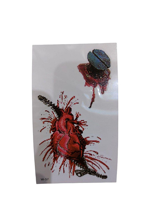 Наклейки тату для Хелловіну цвях та рани 10 на 6 см червоний Київ - фото 1