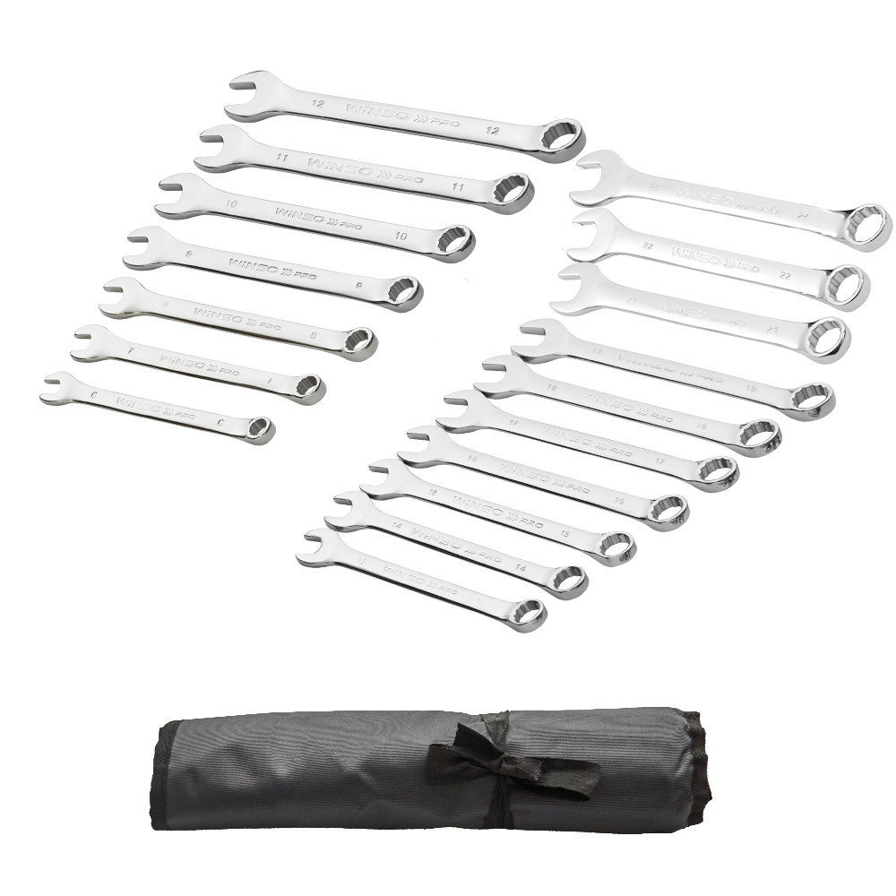 Набір комбінованих ключів WINSO PRO Cr-V, 17 шт (6–24 мм), у чохлі Київ - фото 4
