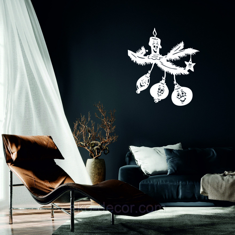 Декоративное настенное Панно «Новый год», Декор на стену 90*82 см Киев - изображение 1