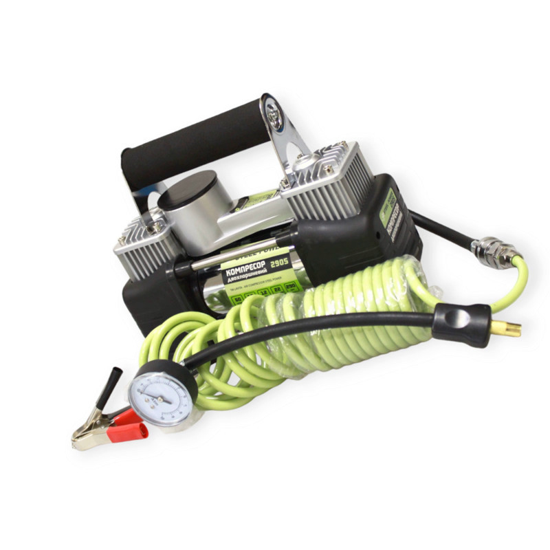 Компрессор 2 цилин steel power 264w/10атм/60л/5м шланг спирал с ман/клемы/сумка Мукачево - изображение 1