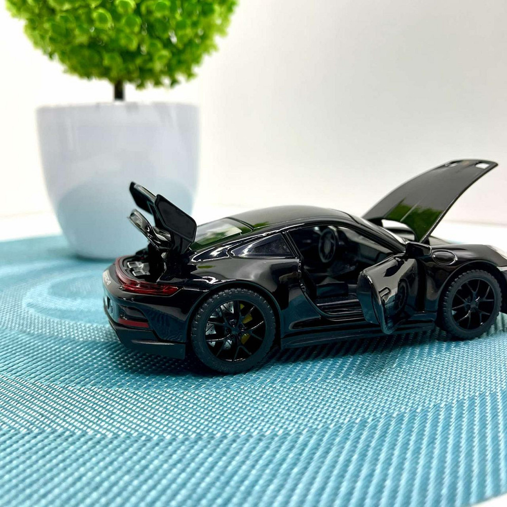 Машинка металева АвтоЕксперт Porsche 911 1:32 світло/звук 15см Чорна (14772) Чернігів - фото 7