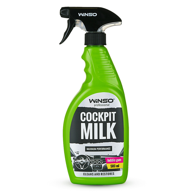 Полироль-молочко для панели приборов Winso Cockpit Milk Bubble gum 500мл Львов - изображение 1
