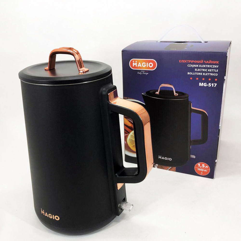 Хороший электронный чайник MAGIO MG-517 1, 5л 1500 Вт, Электрический чайник с автоотключением YT-39 Львов - изображение 1