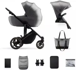 Детская коляска Kinderkraft Prime 2 Shadow Grey Głęboko-Spacerowy Киев - изображение 1