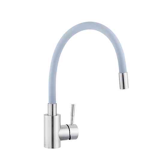 Смеситель для кухни с гибким изливом Kroner KRP Edelstahl Klassisch - ESG035GRA серый/сатин Киев