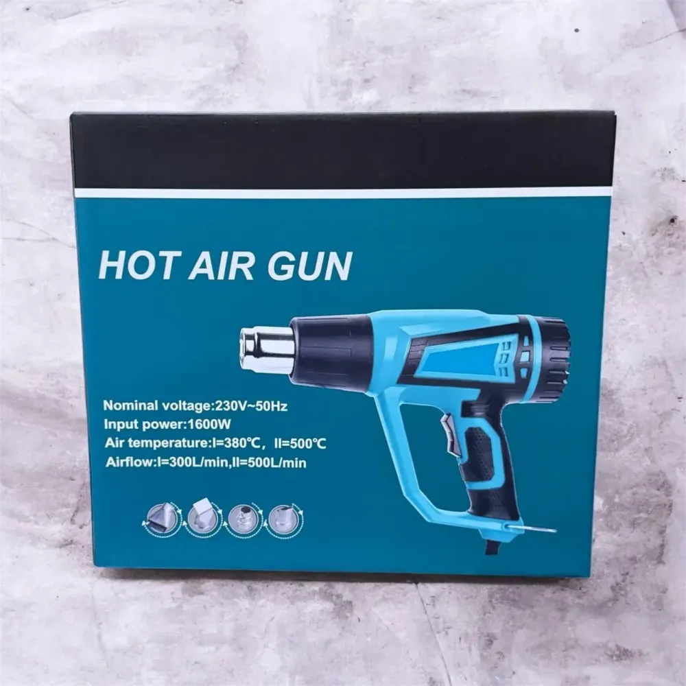 Фен промышленный Hot Air Gun 1600W 4 насадки X512 Коломия - фото 2