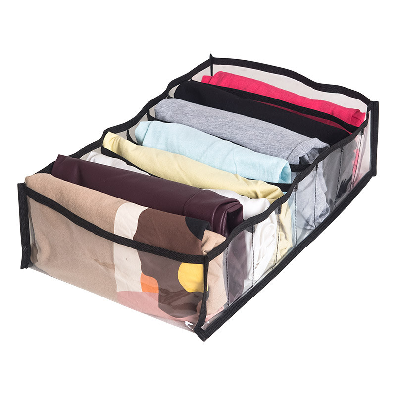 Прозрачный органайзер для трусиков и носков 8 ячеек L Pvh-L-black (Чёрный) Сумы - изображение 1