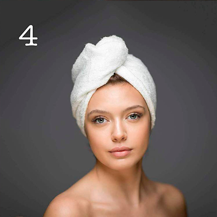 Полотенце для волос тюрбан махровый YouStar 75х26 см 100% Хлопок 400г/м2 (Голубой) Сумы - изображение 11
