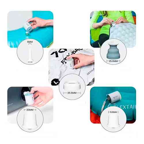 Насос електричний портативний 180л/хв 1300мАг з ліхтариком 3в1, Tiny Pump X Вінниця