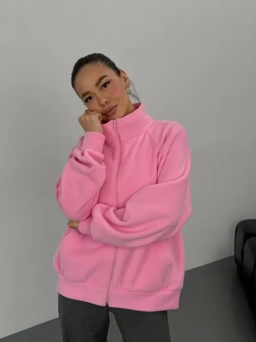 Женская базовая флисовая кофта оверсайз на молнии женская базовая флисовая кофта Харьков - изображение 18