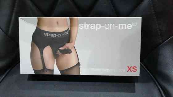 Трусики для страпона з підв’язками для панчіх Strap-On-Me REBEL HARNESS - XS (м'ята упаковка!!!) Sex Aura Київ