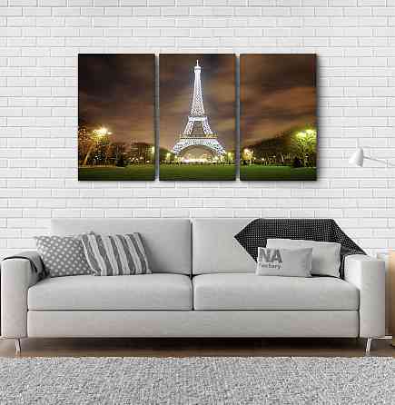 Модульна картина Нічний Париж Аrt-107_3А Київ