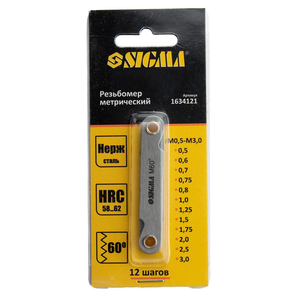 Резьбомер метрический 12 шагов SIGMA (1634121) Киев - изображение 3