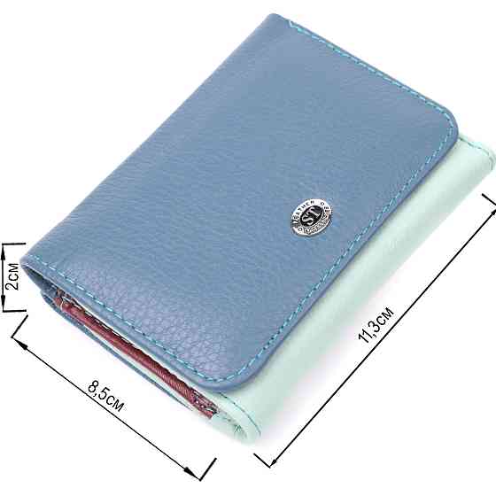 Барвистий жіночий гаманець із натуральної шкіри ST Leather 22493 Різнокольоровий Київ