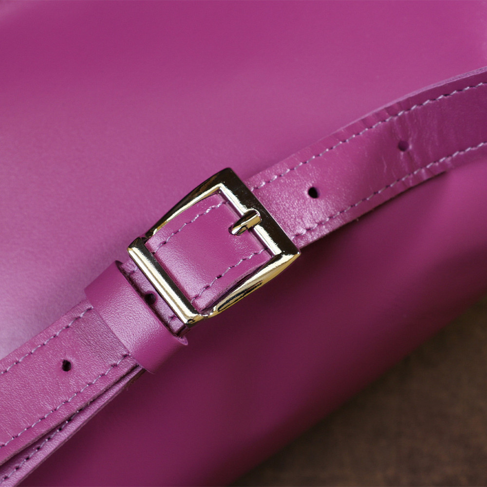 Яскрава жіноча бананка із натуральної шкіри Shvigel 16386 Фіолетовий Київ - фото 10