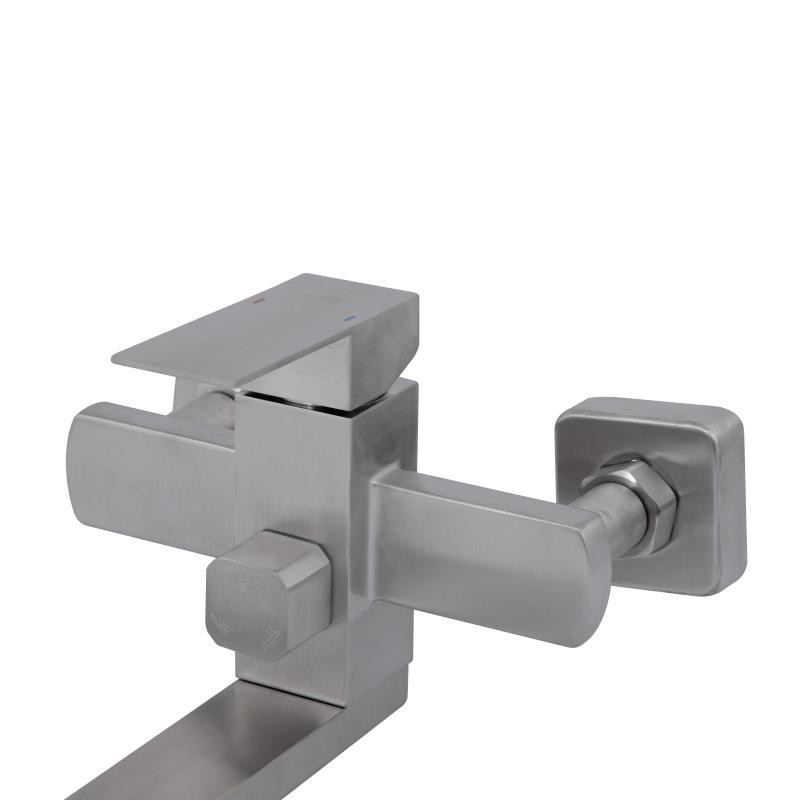 Душевая система универсальная Lidz Kubis 1033 Nickel на три потребителя (с изливом) из нержавеющей стали Харьков - изображение 4