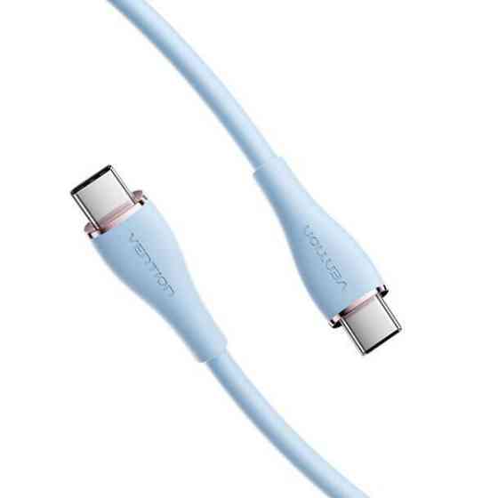 Кабель USB 2.0 Type-C M-M, 1.0 м 100W Light Blue Silicone Vention Вінниця
