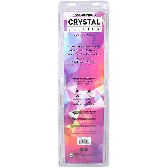 Фаллоимитатор двусторонний Doc Johnson Crystal Jellies Double Dong Sex Aura Киев