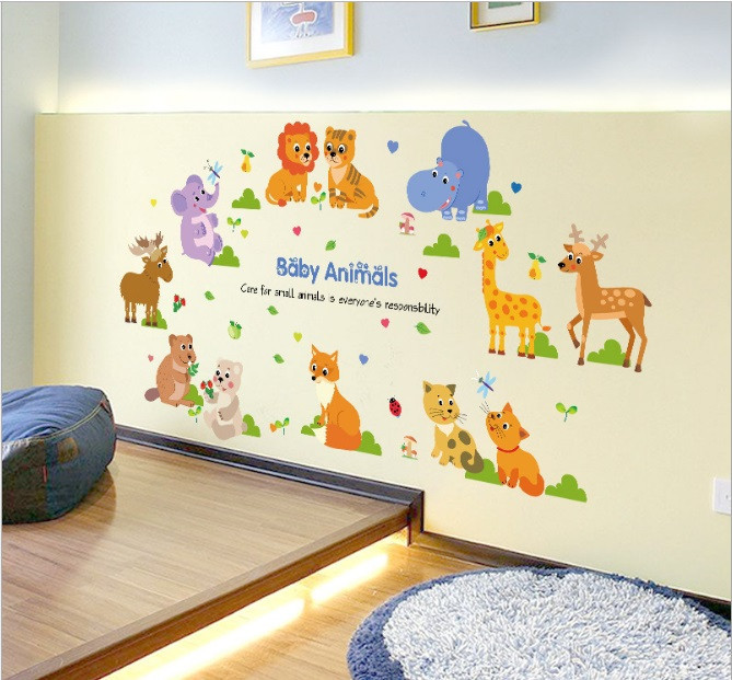 Дитяча наклейка настінна Звірята Київ - фото 3