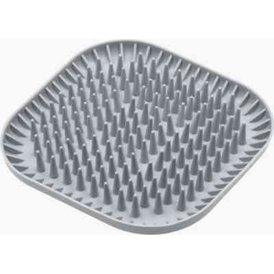 Универсальная посуда для животных Fiboo Fiboowl Spiky коврик для слизывания лакомства и еды, 19х19 см светло-серый (FIB0230) Винница