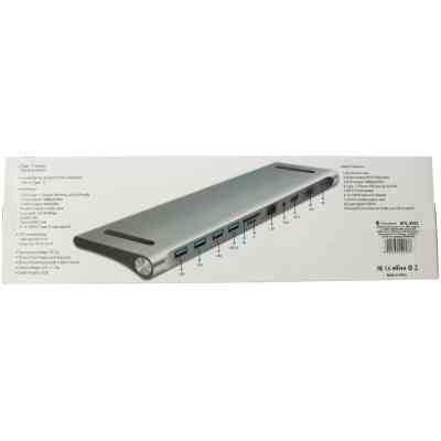 Порт-репликатор Dynamode 11-in-1 USB-C to HDTV 4K/30Hz, VGA, 1хUSB3.0, RJ45, Type-C PD, Audio, SD/MicroSD (BYL-2003) Винница