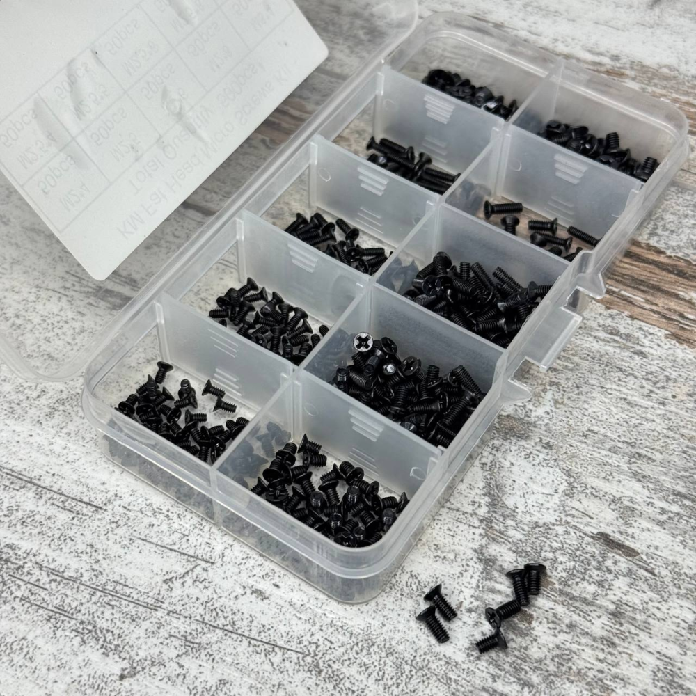 Винты микровинты потайные для ноутбуков M2 M2.5 M3 набор 500шт крепеж Киев - изображение 6