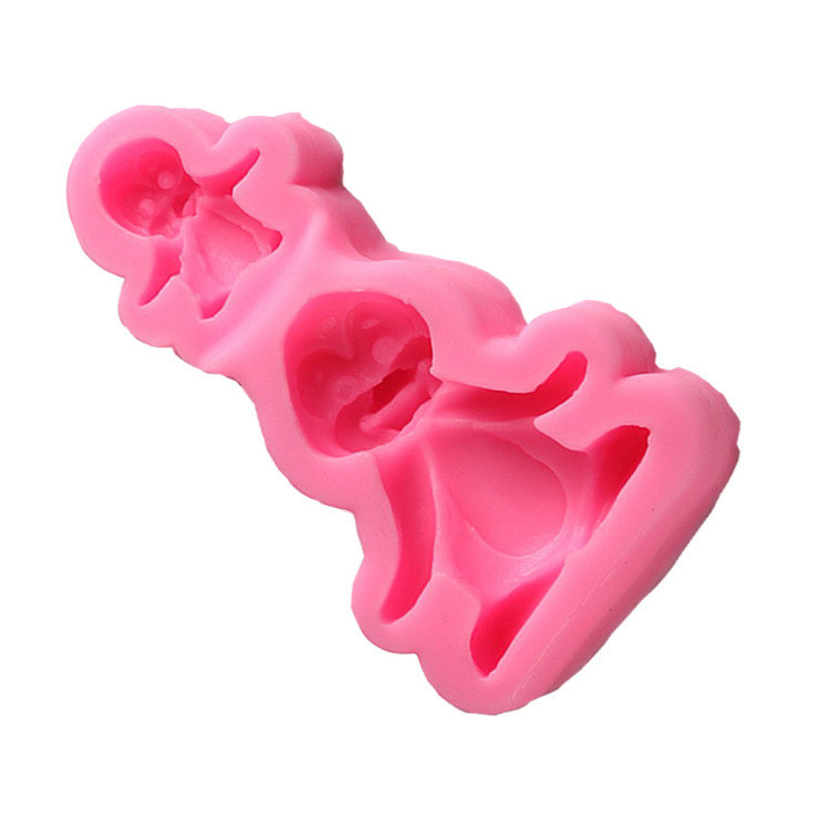 Молд силиконовый Пингвины 93 на 39 мм розовый Киев - изображение 5