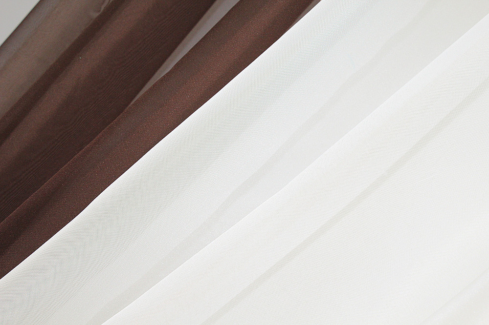 Кухонные шторы VR-Textil № 090к с ламбрекеном и подвязками венге с молочным 280х170 см (52-0015) Киев - изображение 6