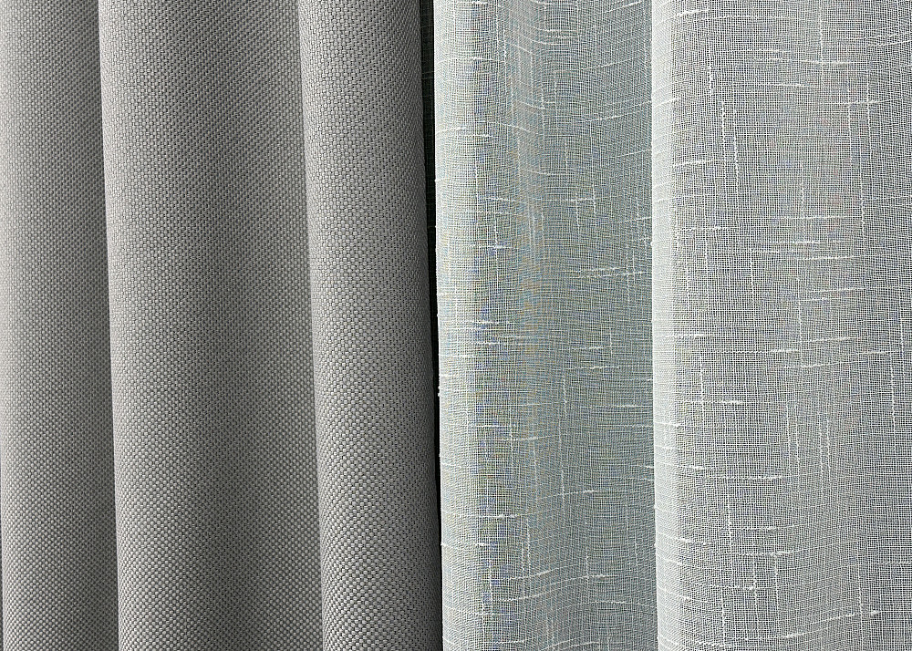 Комплект штор VR-Textil Льон Мішковина 150х270 2шт і Тюль 600х270 867ш-115т світло-сірий з білим 71-060/5 Київ - фото 7