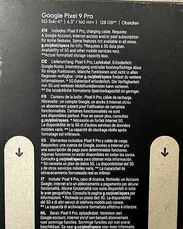 Смартфон Google Pixel 9 Pro 16/128Gb Obsidian ( Global Version) Киев