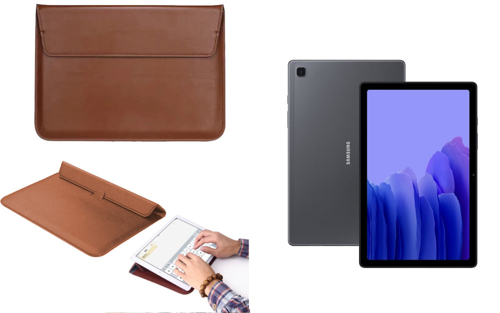 Чехол-конверт VitoCase для Samsung Galaxy Tab A7 10.4 2020 T505, с функцией подставки для планшета Коричневый Киев - изображение 1