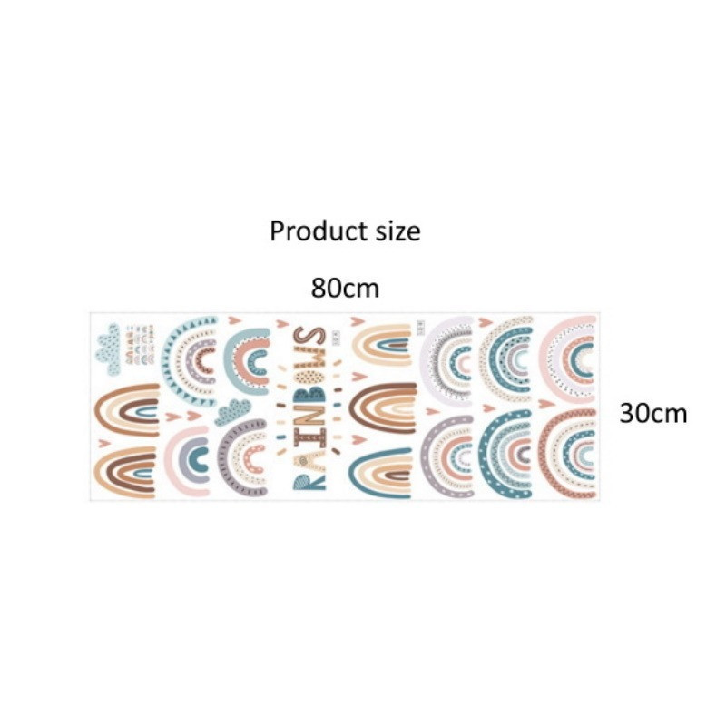 Набір наліпок «Rainbows» вінілові для дитячої кімнати на стіну для хлопчиків і дівчаток 30х80 см Кам'янець-Подільський - фото 2
