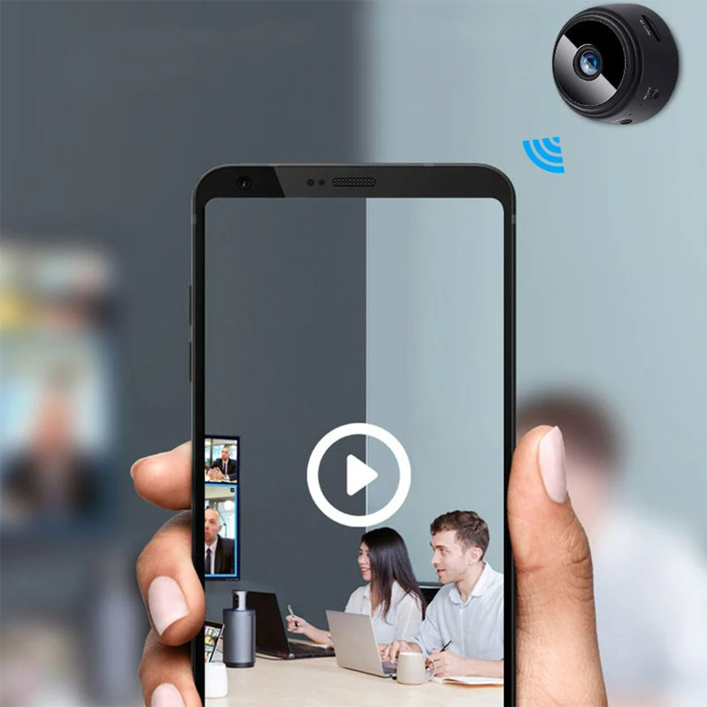 Беспроводная мини камера IP с WiFi и датчиком движения FullHD 1080, A9, Чорная / Камера видеонаблюдения Киев - изображение 5