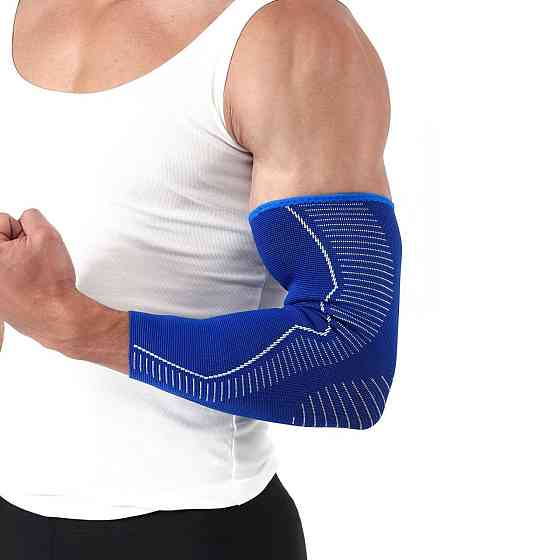 Бандаж локтя синий размер S-M, L-XL ST-7033 Вишнёвое