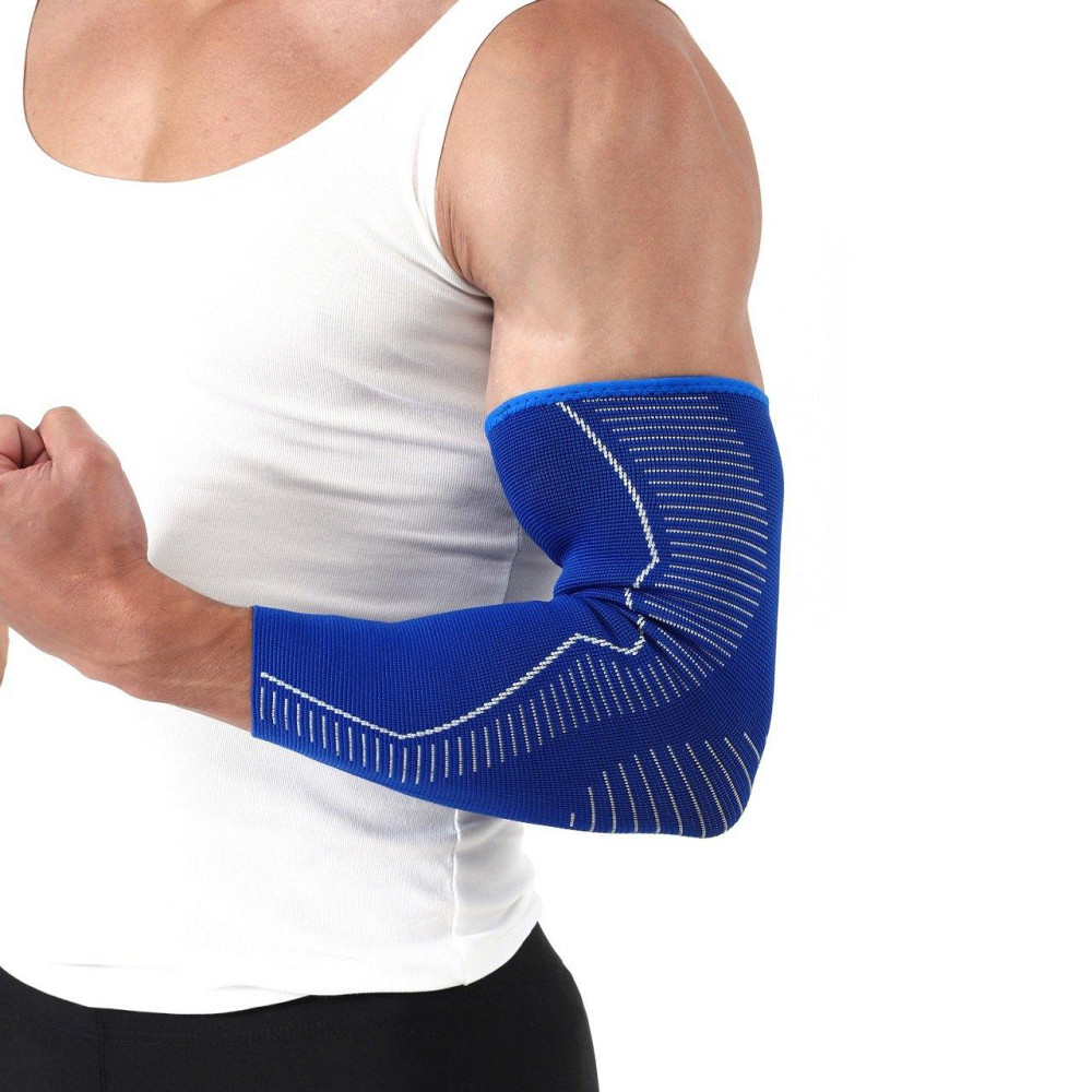 Бандаж ліктя синій розмір S-M, L-XL ST-7033 Вишневе - фото 1