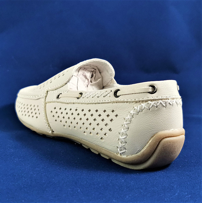 Мокасины Летние Мальчик Кроссовки Подросток Сеточка Бежевые Кожаные Туфли (размеры: 32,34) - 0-1 Днепр - изображение 9