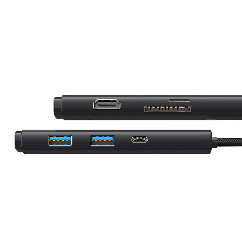 USB-хаб Baseus Lite Series 4-Port USB-A HUB Adapter (USB-A to USB 3.0*4) 2m Black Одеса - фото 4