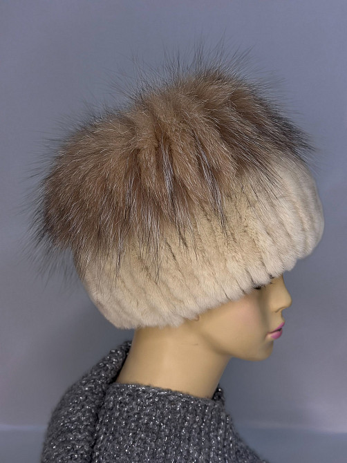 Шапка хутряна жіноча Анжеліка Молочний Харків - фото 4