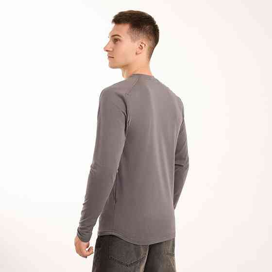 Темно-серый мужской лонгслив Pobedov Dune. Темная серая мужская кофта весна/осень Киев