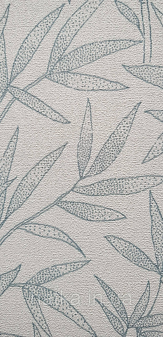 Шпалери вінілові на флізеліні метрові Rasch Novella 1,06х10 листя гілки матові бірюзові на білому Київ - фото 2