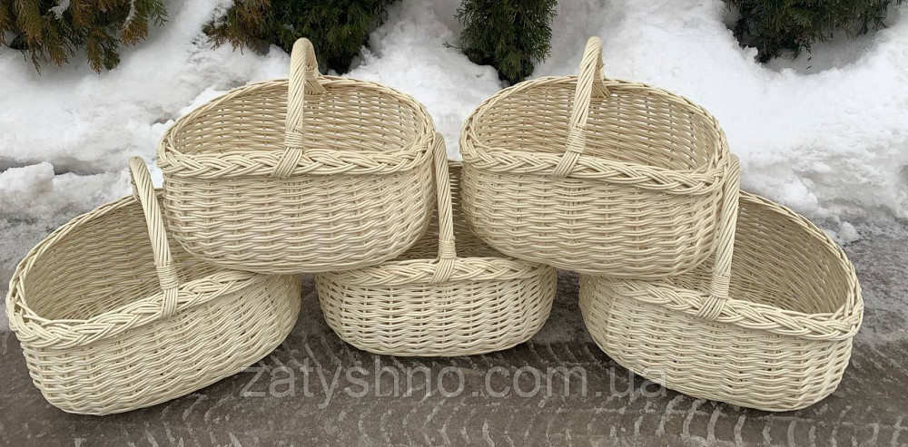 Корзина плетеная пасхальная, белая Киев - изображение 1