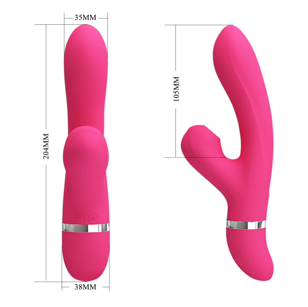 Вибратор-кролик для точки G PRETTY LOVE Willow с вакуумным стимулятором, 20.4 х 3.5 см Sex Aura Киев - изображение 9