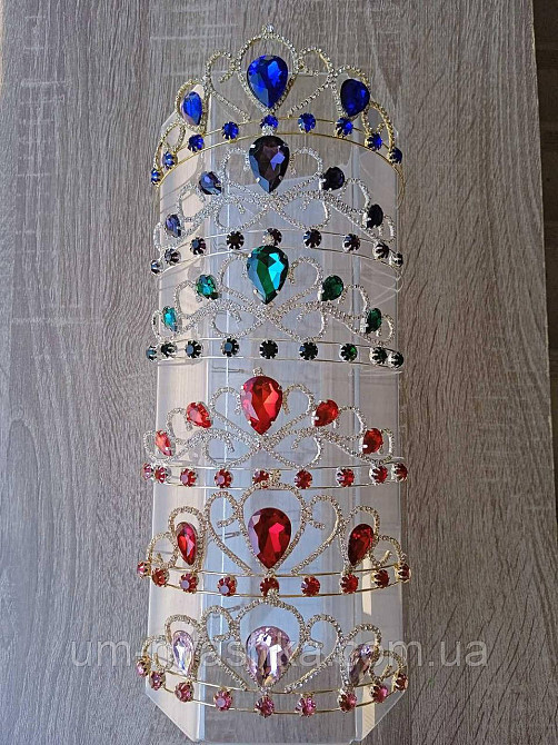 Диадема на обруче Корона с цветными камнями Кривой Рог - изображение 1