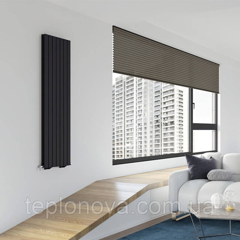Дизайнерский радиатор 1800/612 (мм) чёрный мат IDEALE VITTORIA (боковое подключение) 11 9/1800/612 Черновцы - изображение 3