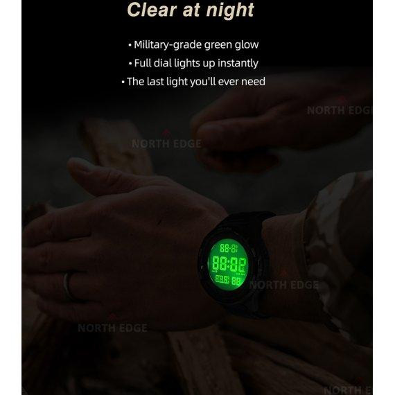 Годинник чоловічий водостійкий тактичний North Edge Terrax Green (2 ремешка) Вінниця - фото 6