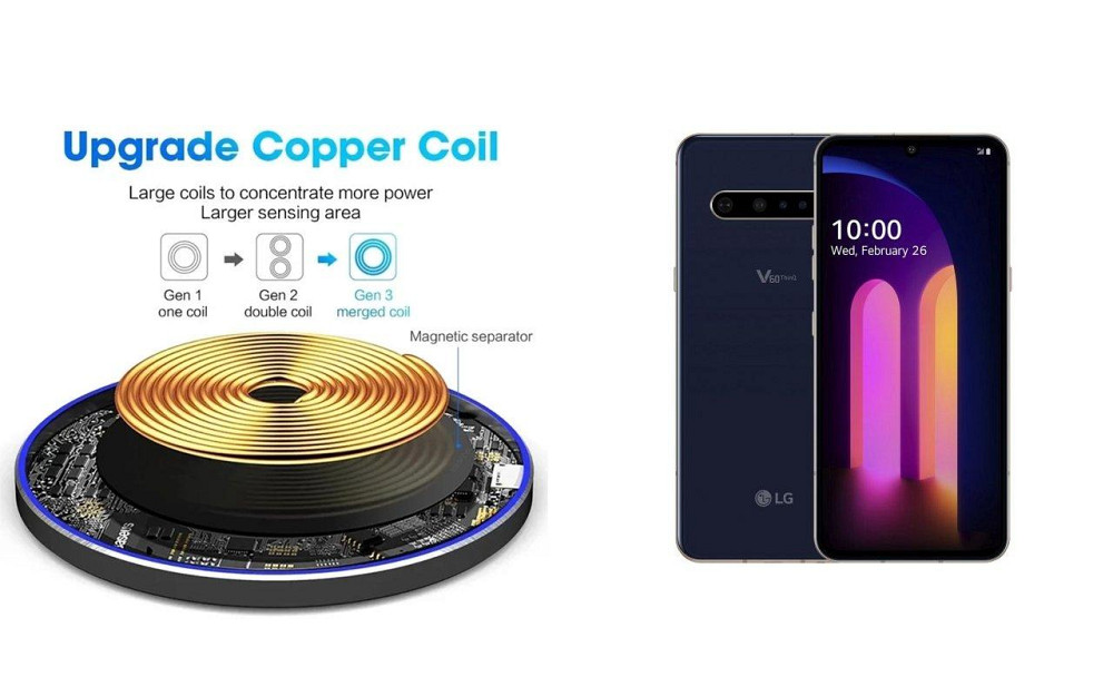 Бездротовий зарядний пристрій Copper до 30W для KYOCERA DURAFORCE PRO, Pro 2, Pro 3, USB-C, LED Київ - фото 2