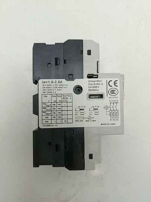 Автомат захисту двигуна General Electric GPS1BSAG (Артикул 101217) — 1.6–2.5 A, 1 шт Луцьк - фото 3
