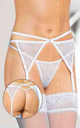 Пояс для панчіх - Garterbelt 3318, white - M/L Sex Aura Київ